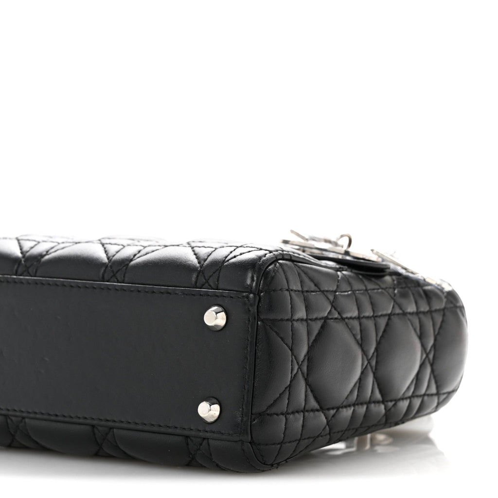 Lambskin Cannage Mini Lady Dior Black