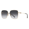 Jimmy Choo Sunglasses Rectangle Full Rim, Black Gold Frame and Grey Gradient Lens HESTER/S02M29O