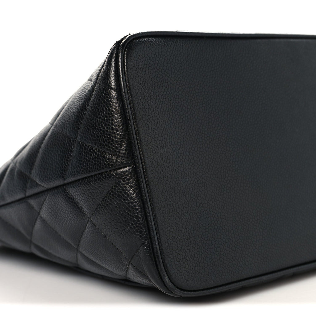 Caviar Quilted Medallion Tote Black