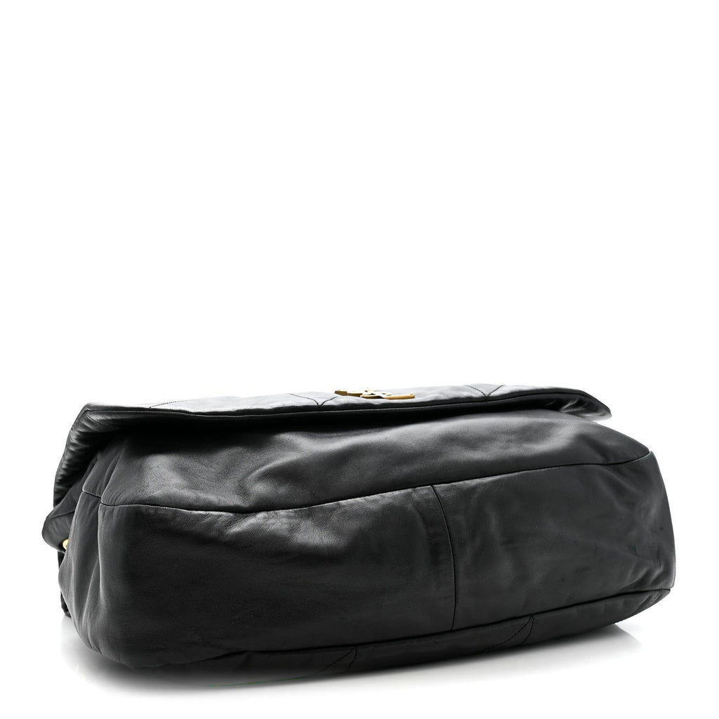 Lambskin Matelasse Monogram Large Jamie 4.3 Black