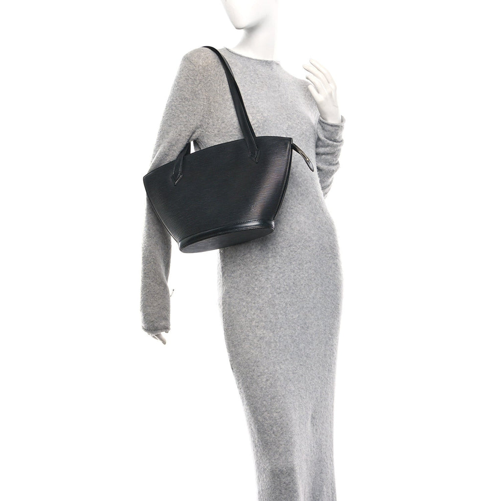 Epi Saint Jacques PM Long Straps Black