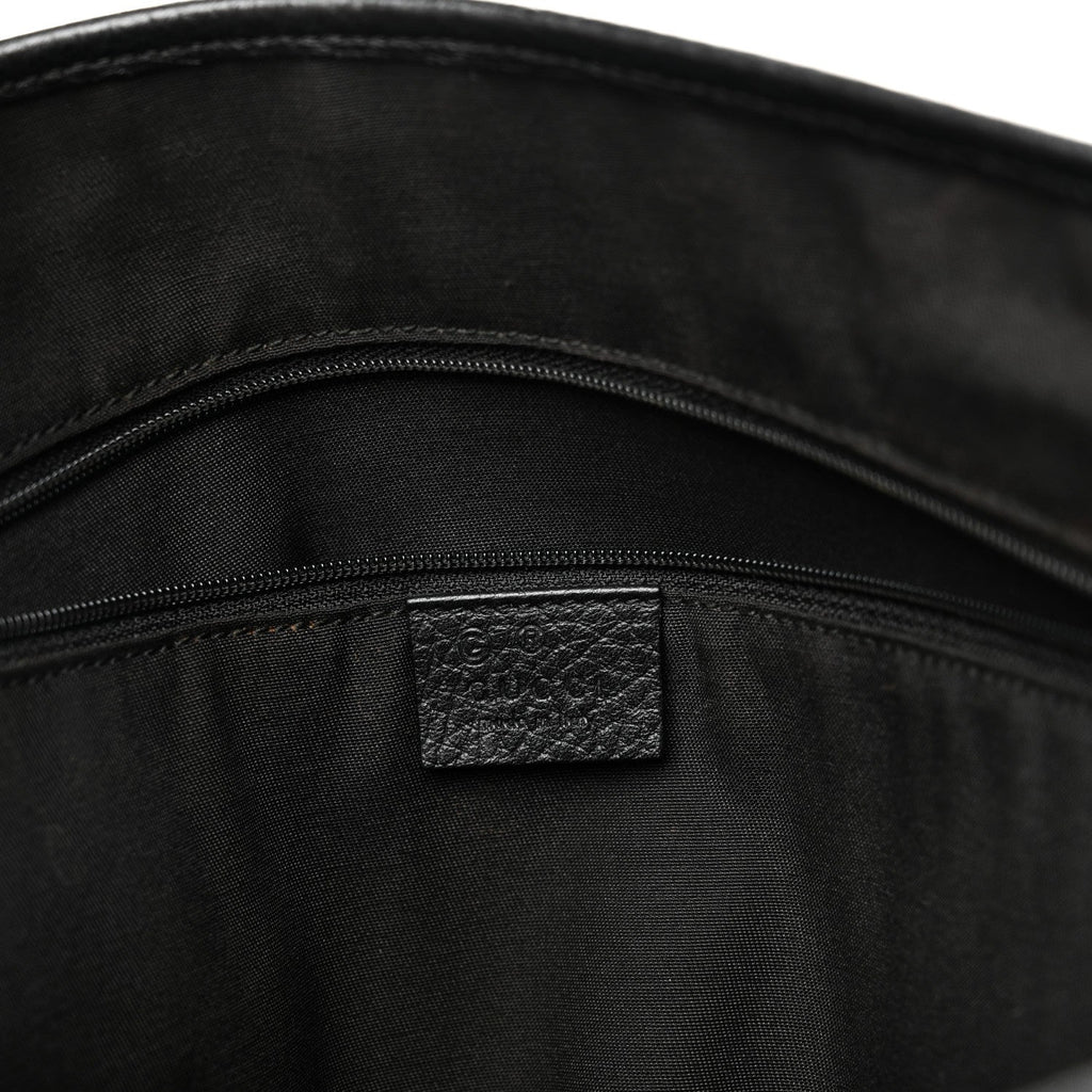 Canvas Monogram Shopping Tote Black