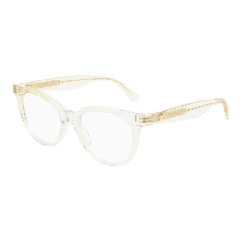 Bottega Veneta Eyeglasses Butterfly Full Rim, Havana Frame and Clear Demo Lenses Lens BV1020O002