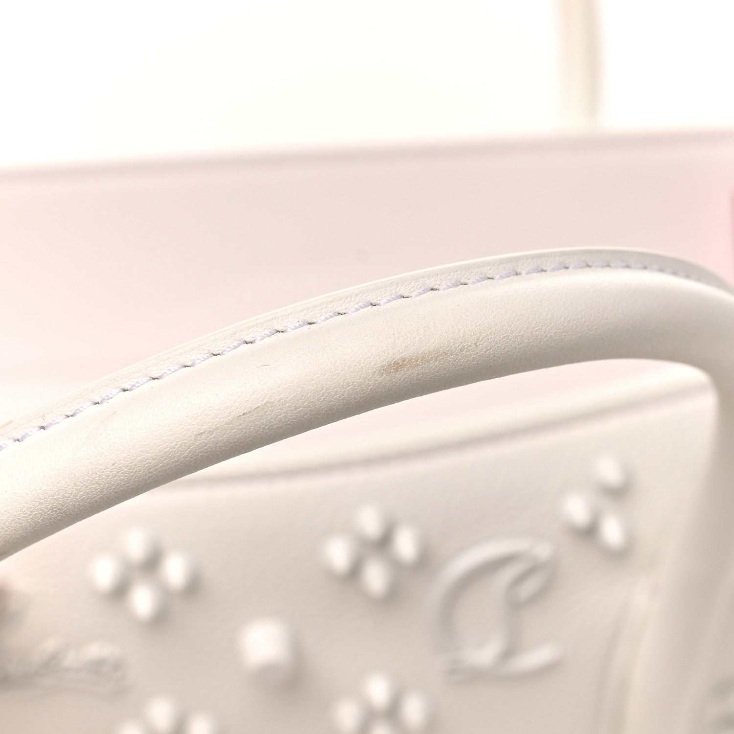 Calfskin Spikes Loubinthesky Medium Paloma Bianco