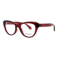 Salvatore Ferragamo Eyeglasses Cat Eye Full Rim, Transparent Red Frame and Clear Demo Lenses Lens SF2989616