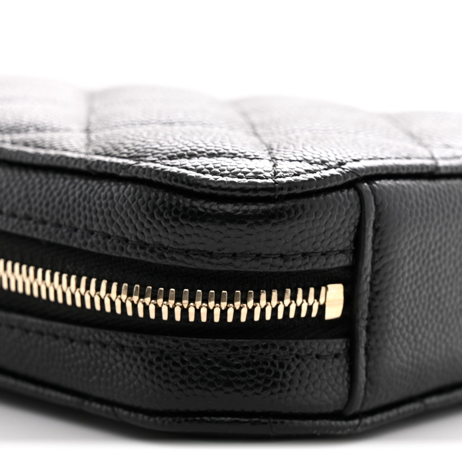 Caviar Quilted Phone Holder Wallet On Chain WOC Black Black