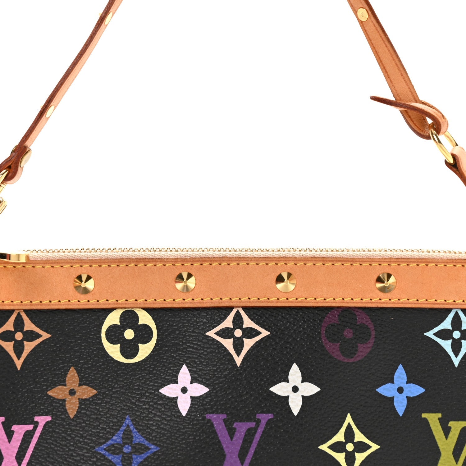 Monogram Multicolor Pochette Accessories Black