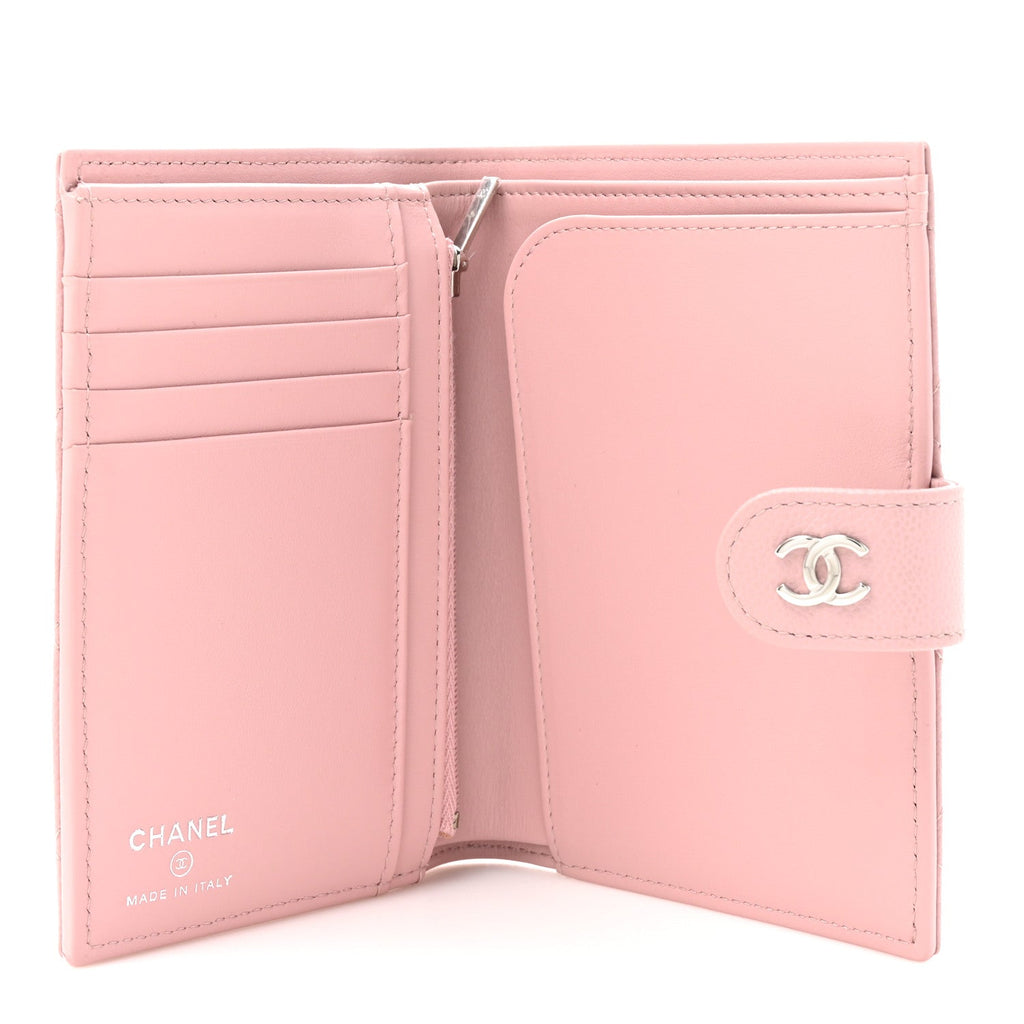 Caviar Quilted Passport Holder Pink