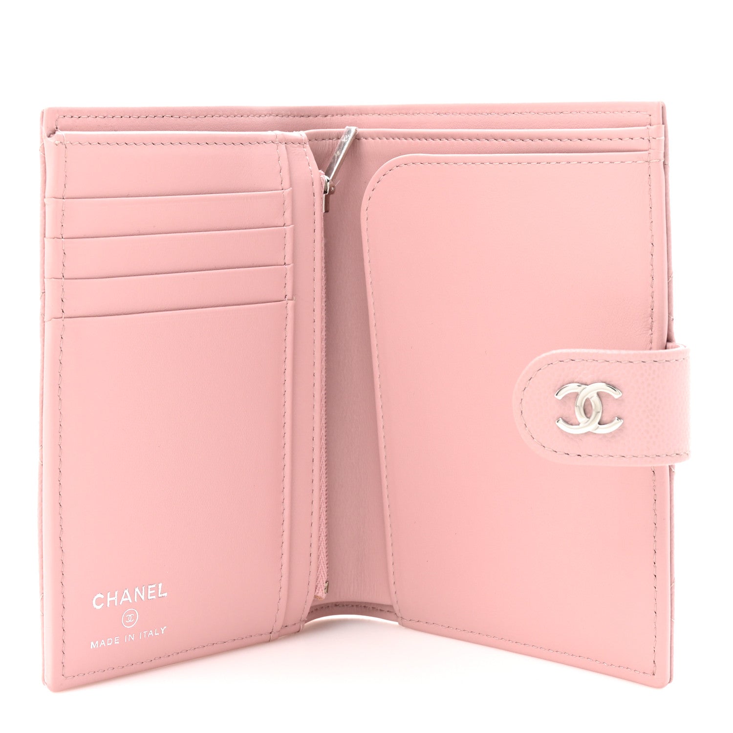 Caviar Quilted Passport Holder Pink