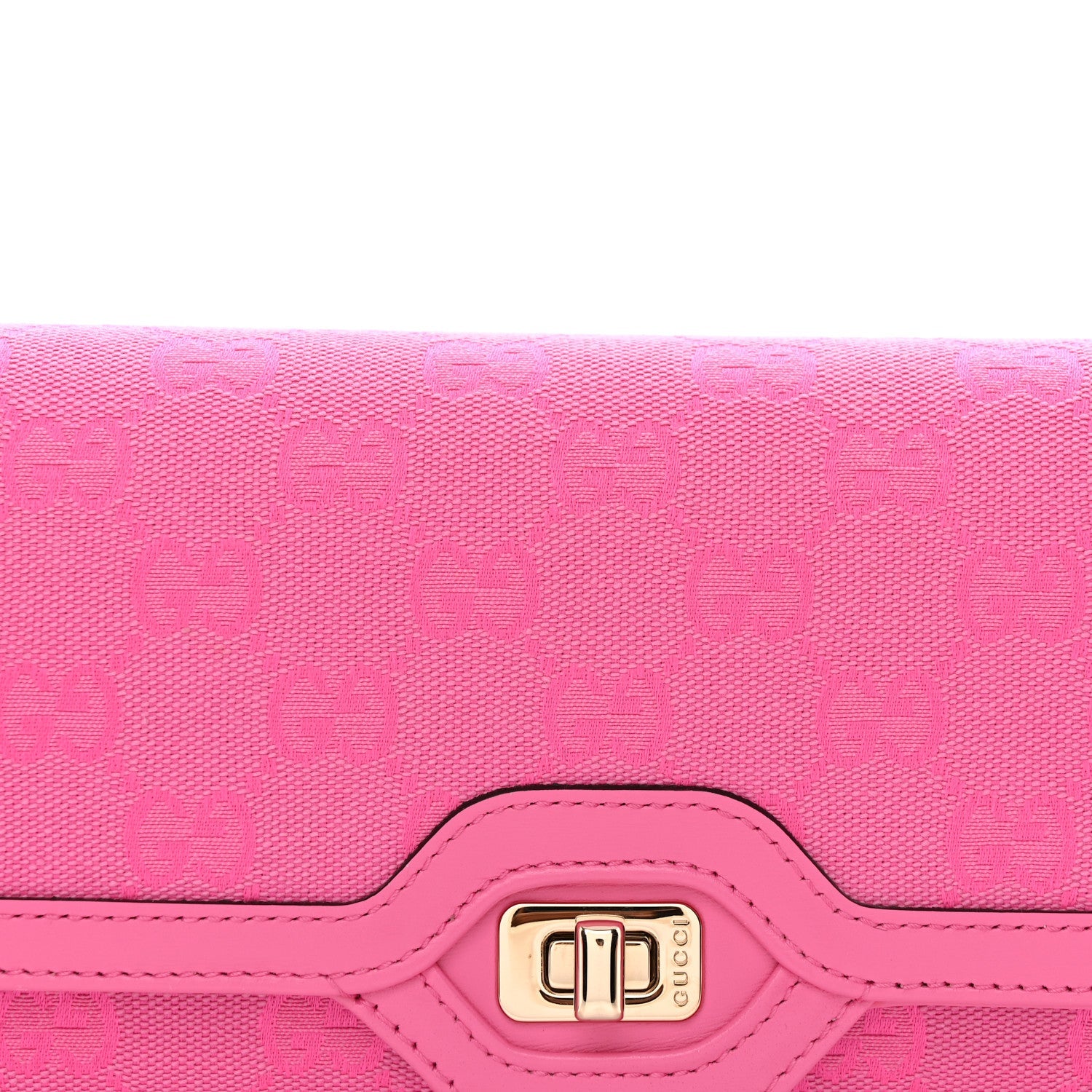 GG Monogram Textured Dollar Calfskin Small Luce Shoulder Bag Pink