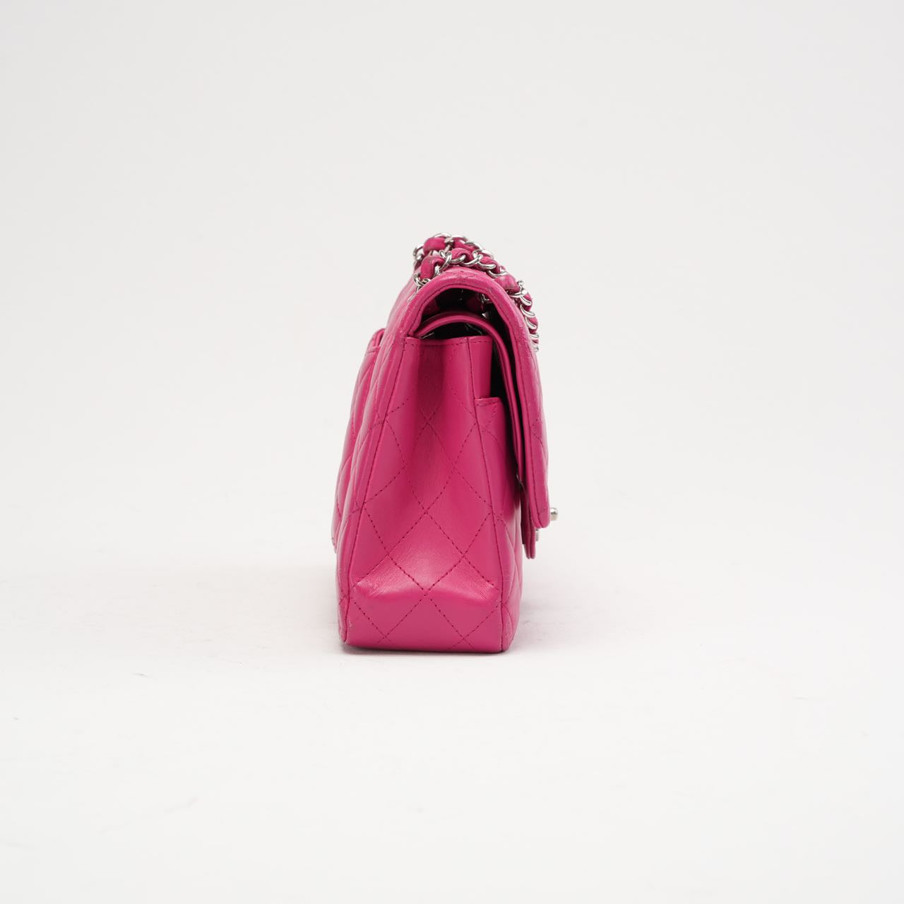 Chanel Pink Timeless Medium Double Flap Bag 2014