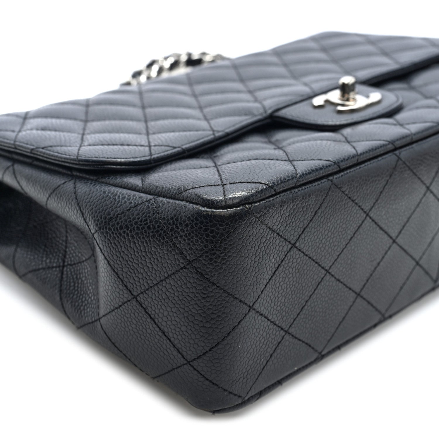 Caviar Quilted Jumbo Single Flap Black