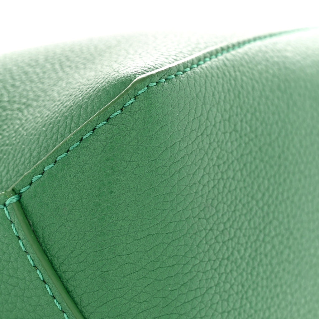 Calfskin Small Puzzle Edge Bag Tropical Green