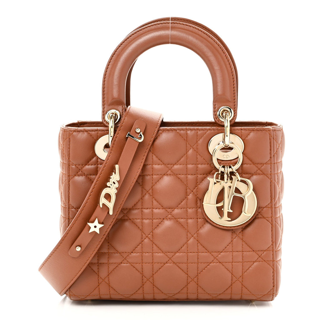 Calfskin Cannage Small My ABCDior Lady Dior Tan