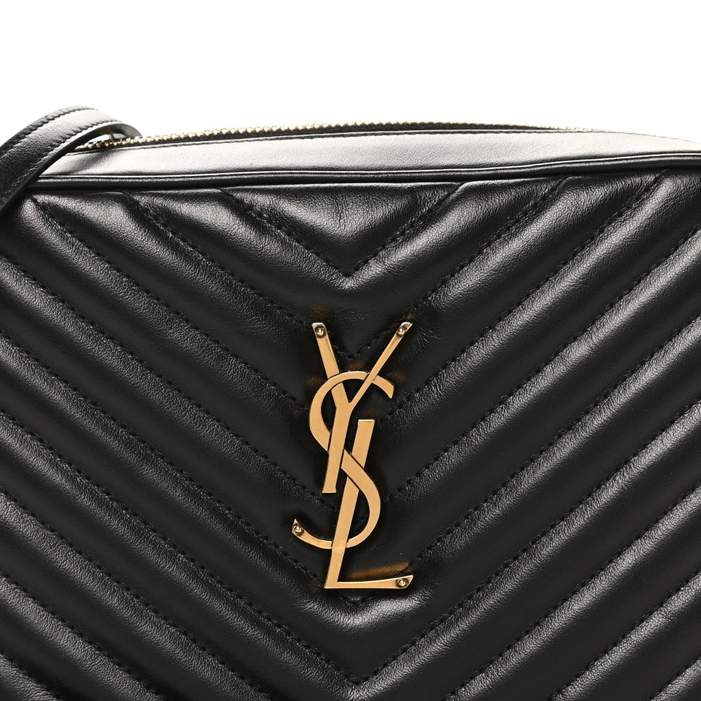 Calfskin Matelasse Monogram Lou Camera Bag Black
