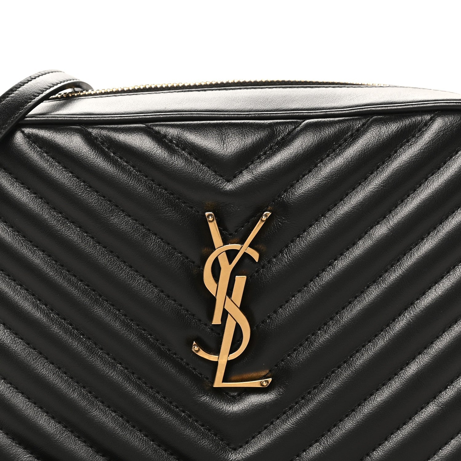 Calfskin Matelasse Monogram Lou Camera Bag Black