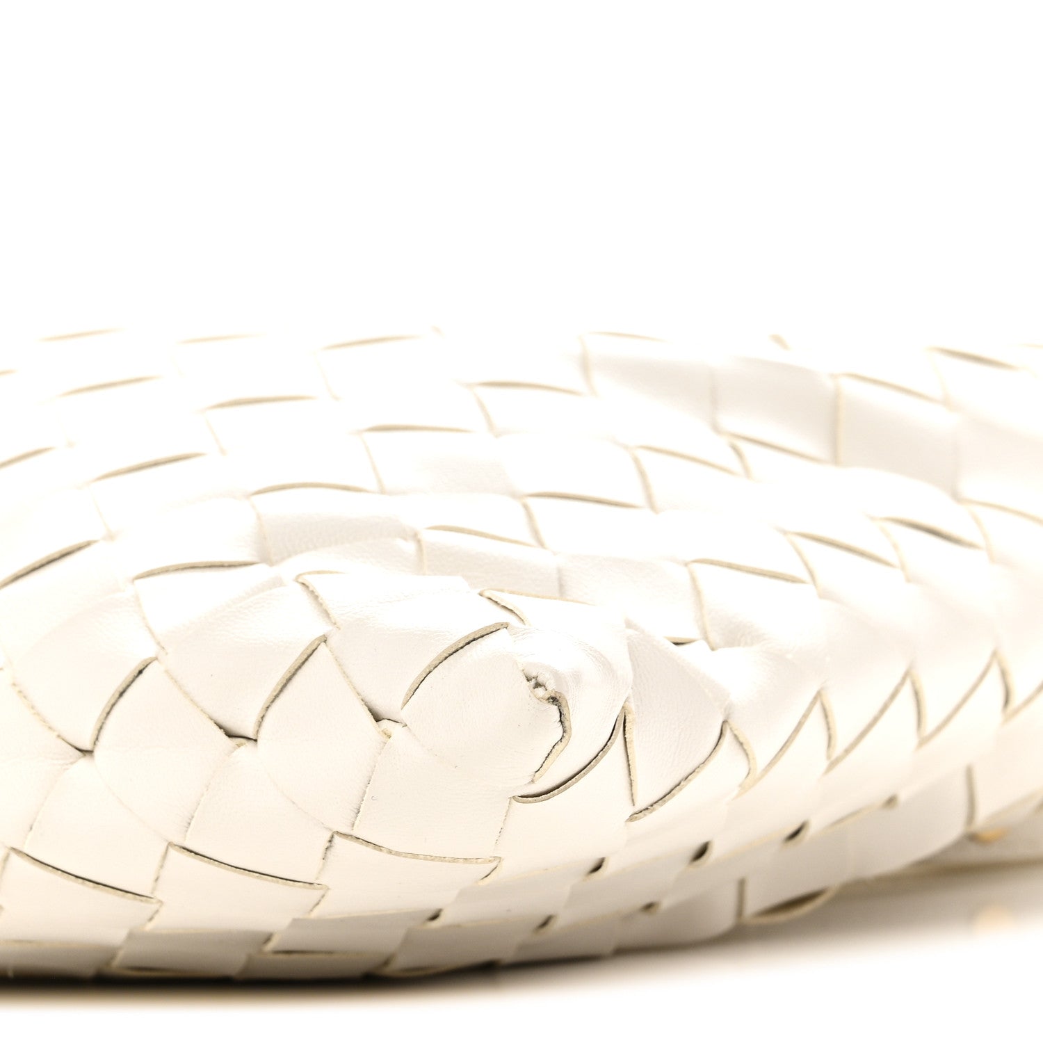 Calfskin Intrecciato Mini Hop White