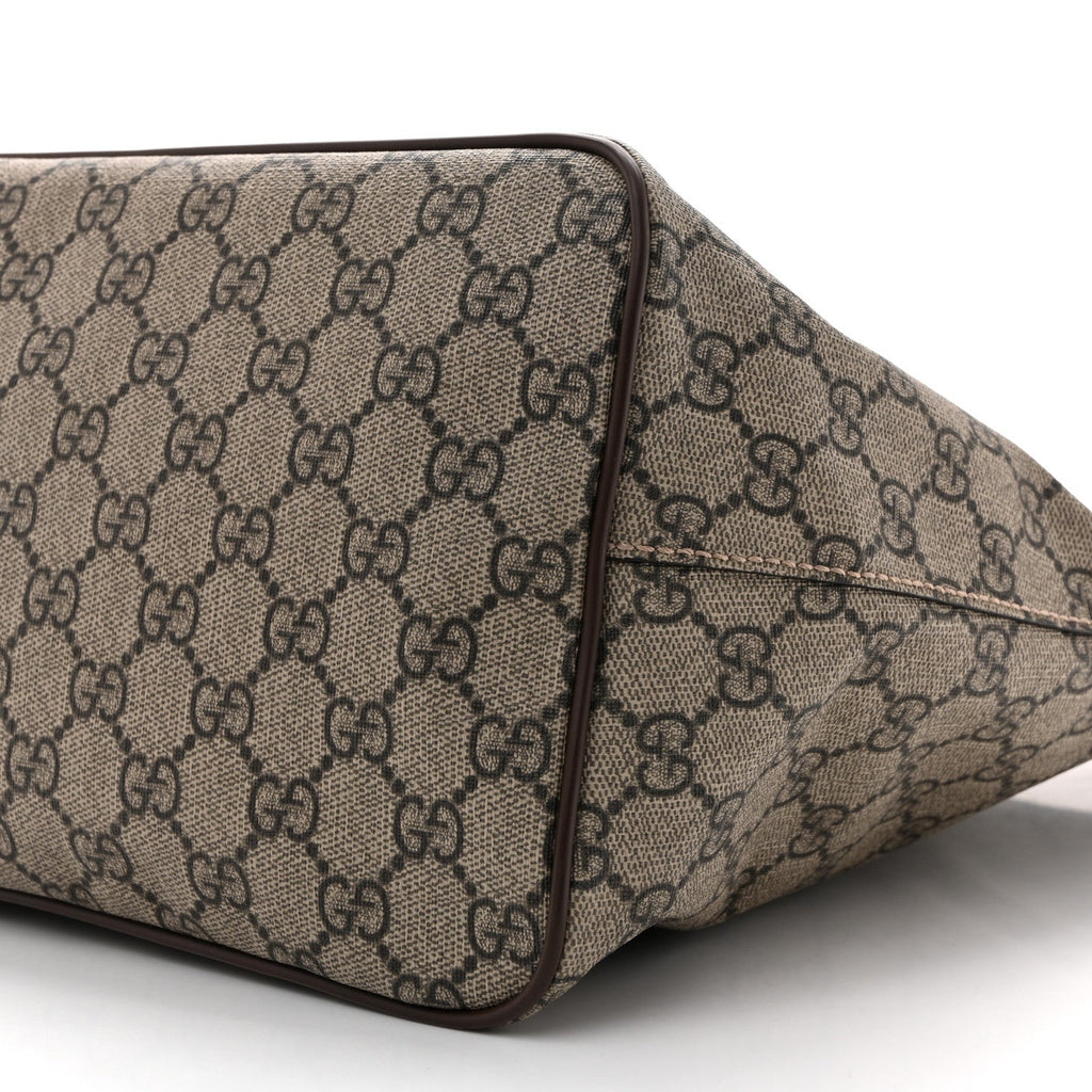 Soft GG Supreme Monogram Courrier Medium Crossbody Tote Beige New Acero