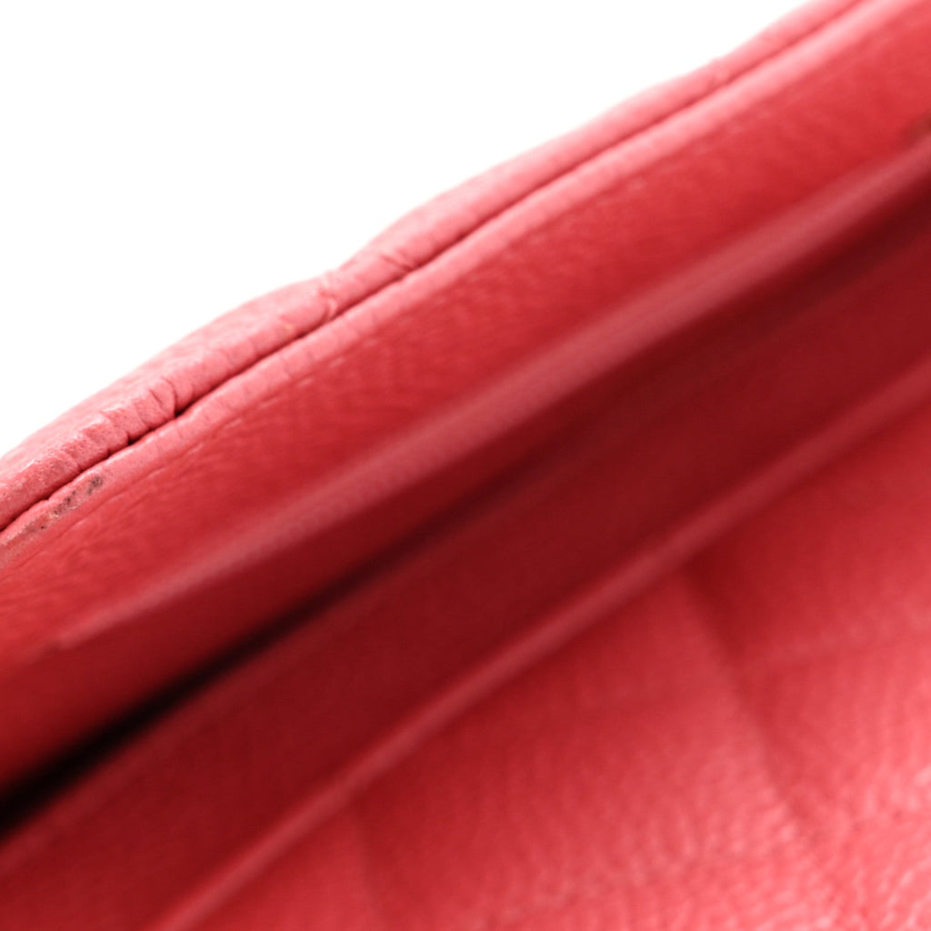 Caviar Quilted Wallet on Chain WOC Pink