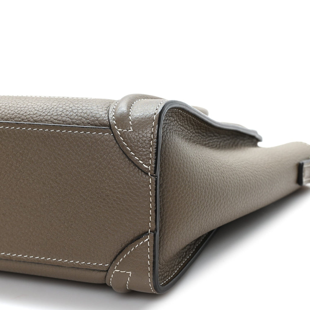 Drummed Calfskin Nano Luggage Souris