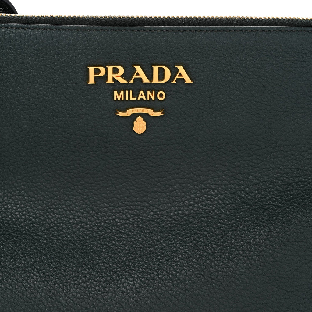 Vitello Phenix Zip Crossbody Bag Smeraldo