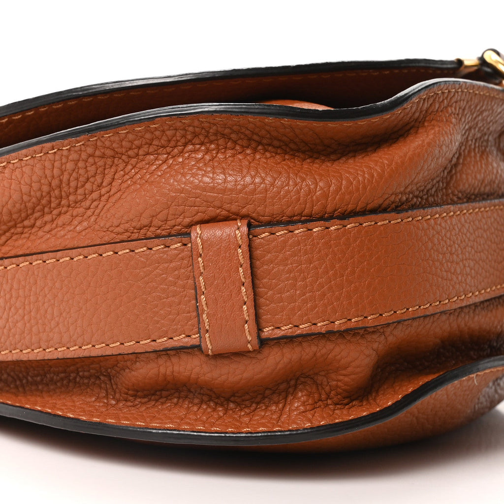 Calfskin Medium Marcie Round Crossbody Bag Tan