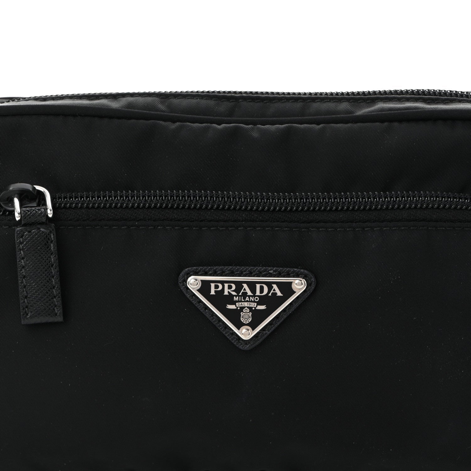 Re-Nylon Saffiano Belt Bag Black