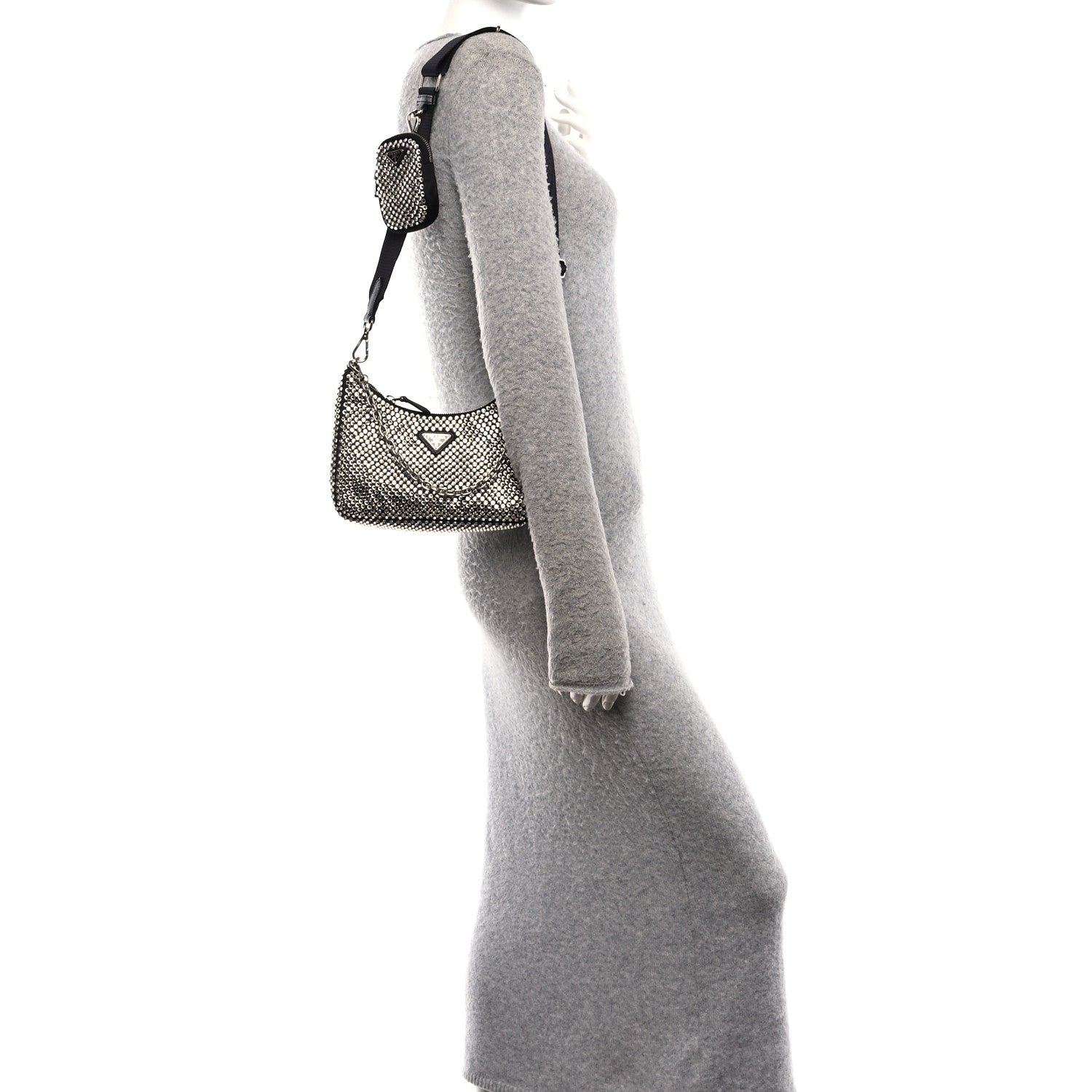 Satin Crystal Re-Edition 2005 Shoulder Bag Cristal