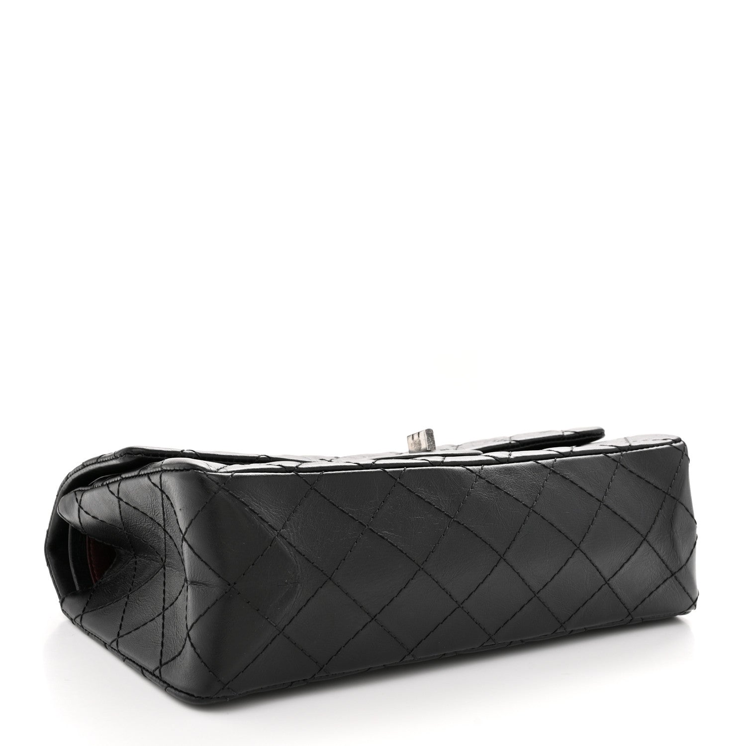 Aged Calfskin Quilted 2.55 Reissue 225 Flap Black