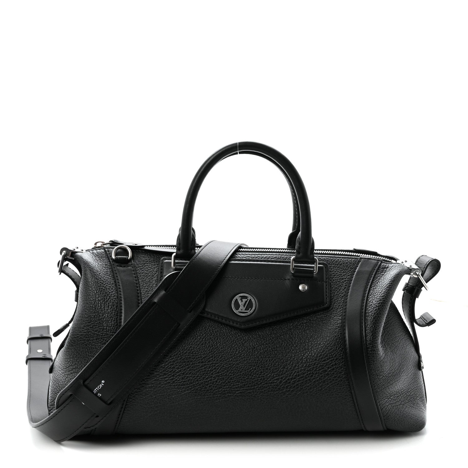 Pixel Lambskin LV Biker MM Black