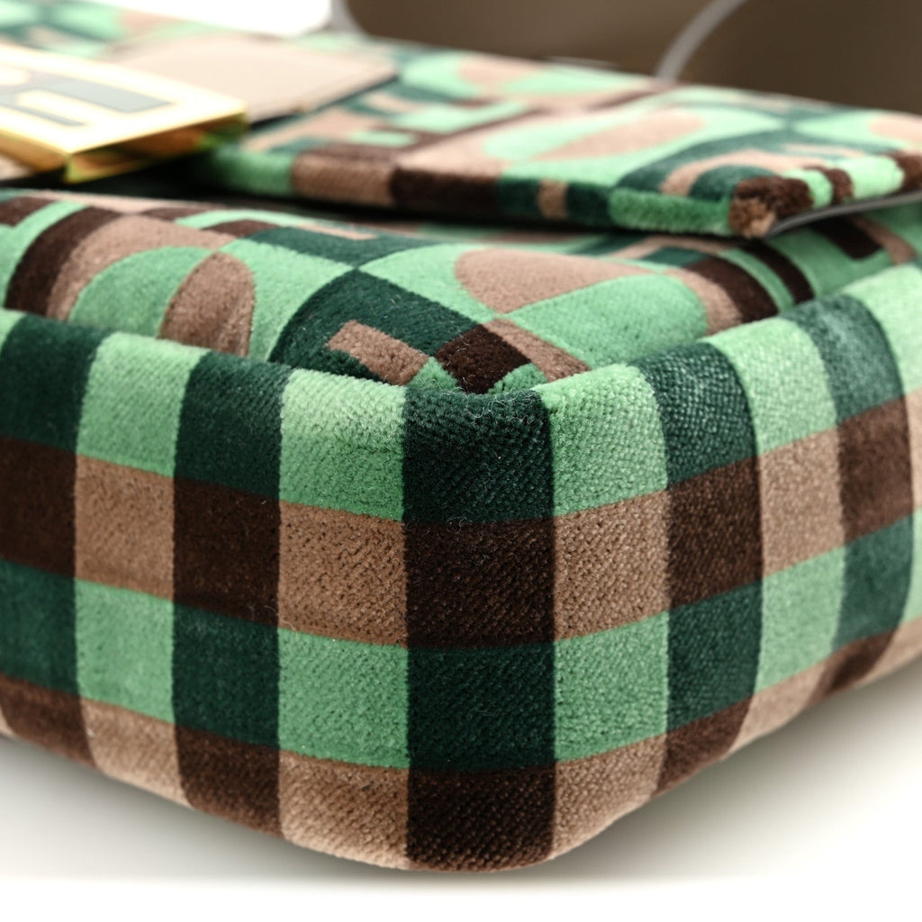 Fabric Tapestry Effect Fendi Dots Baguette Matcha Dove Multicolor