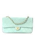 Suede Calfskin Small Souplissimo Maxi Flap Green