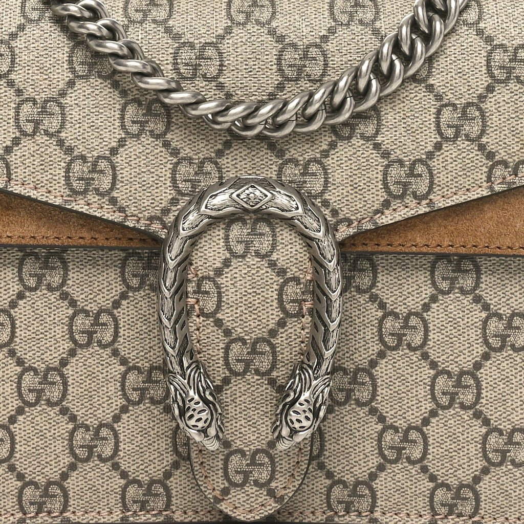 GG Supreme Monogram Mini Dionysus Shoulder Bag Taupe