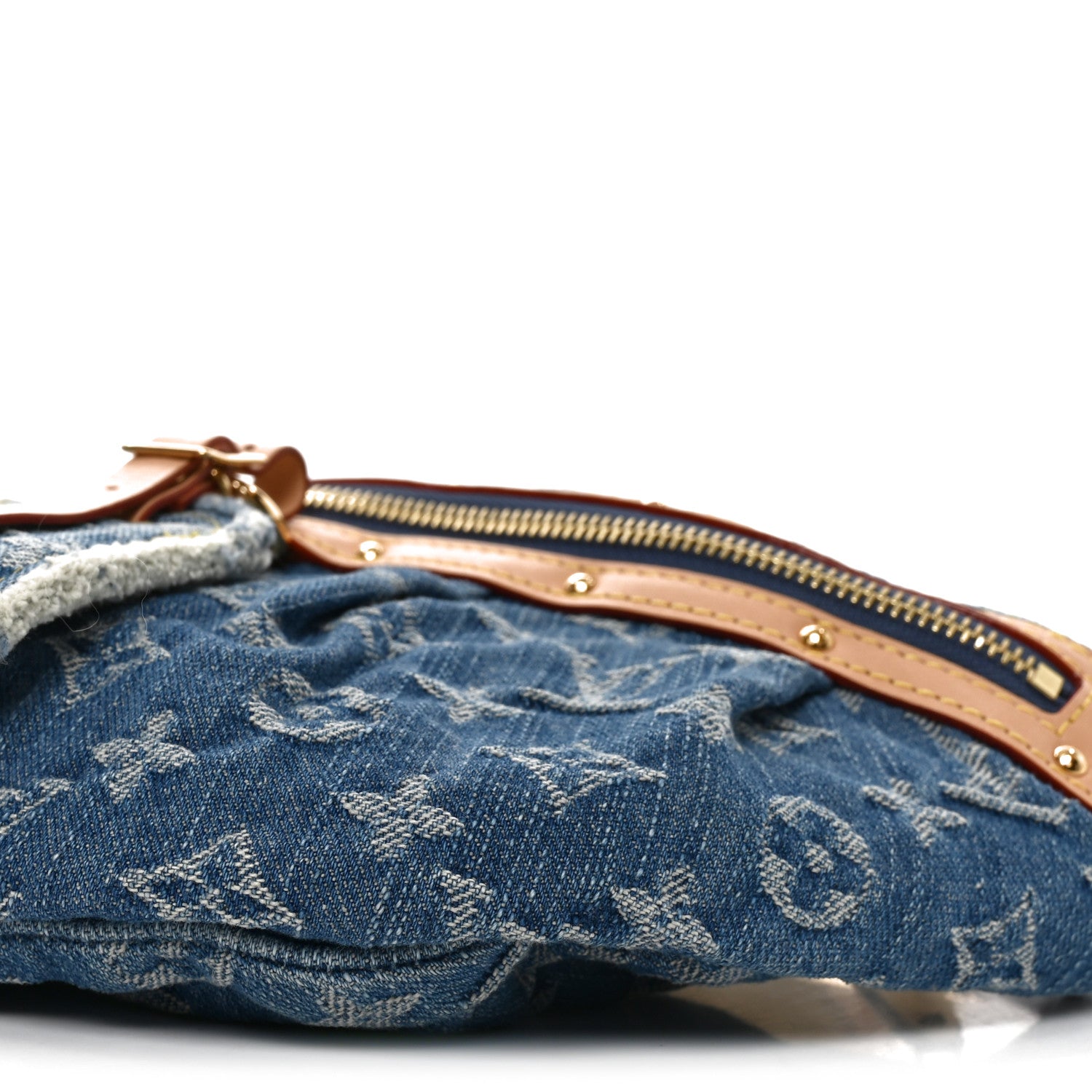 Monogram Denim High Rise Bumbag Blue