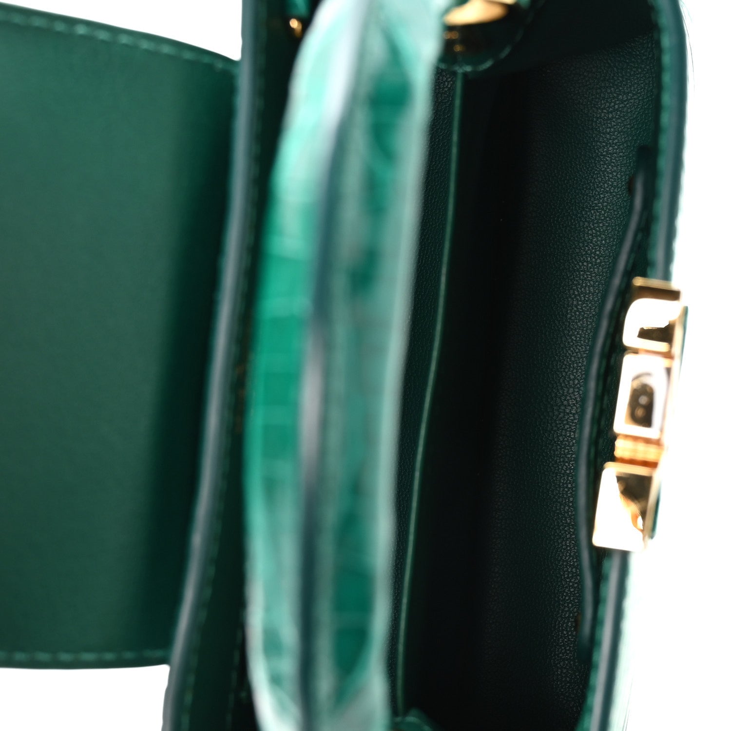 Crocodile Mini Capucines Emeraude