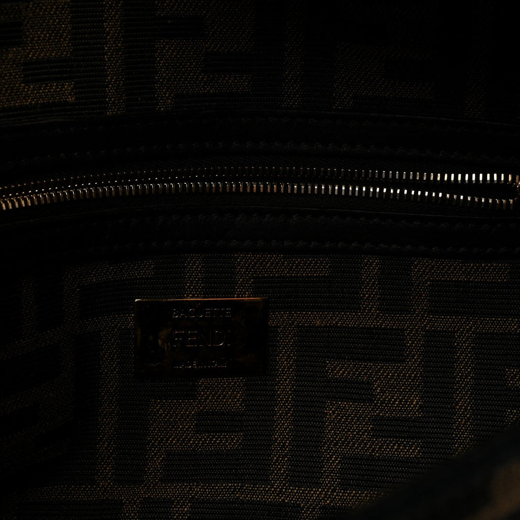 Fabric Jacquard FF 1974 Medium Baguette Tobacco Moro Black