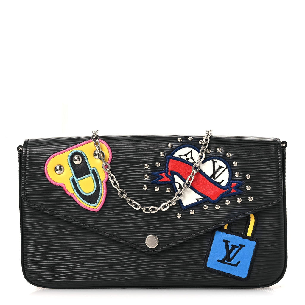 Epi LV Stories Pochette Felicie Black