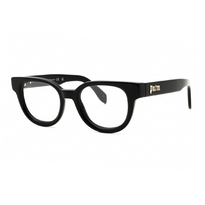 Palm Angels Eyeglasses Round Full Rim, Light Pink Frame and Clear Demo Lenses Lens PERJ01BSTYLE1B3B00