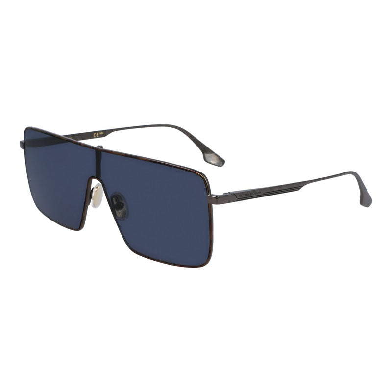 Victoria Beckham Sunglasses Shield Full Rim, Gunmetal Frame and Midnight Blue Lens VB238S041