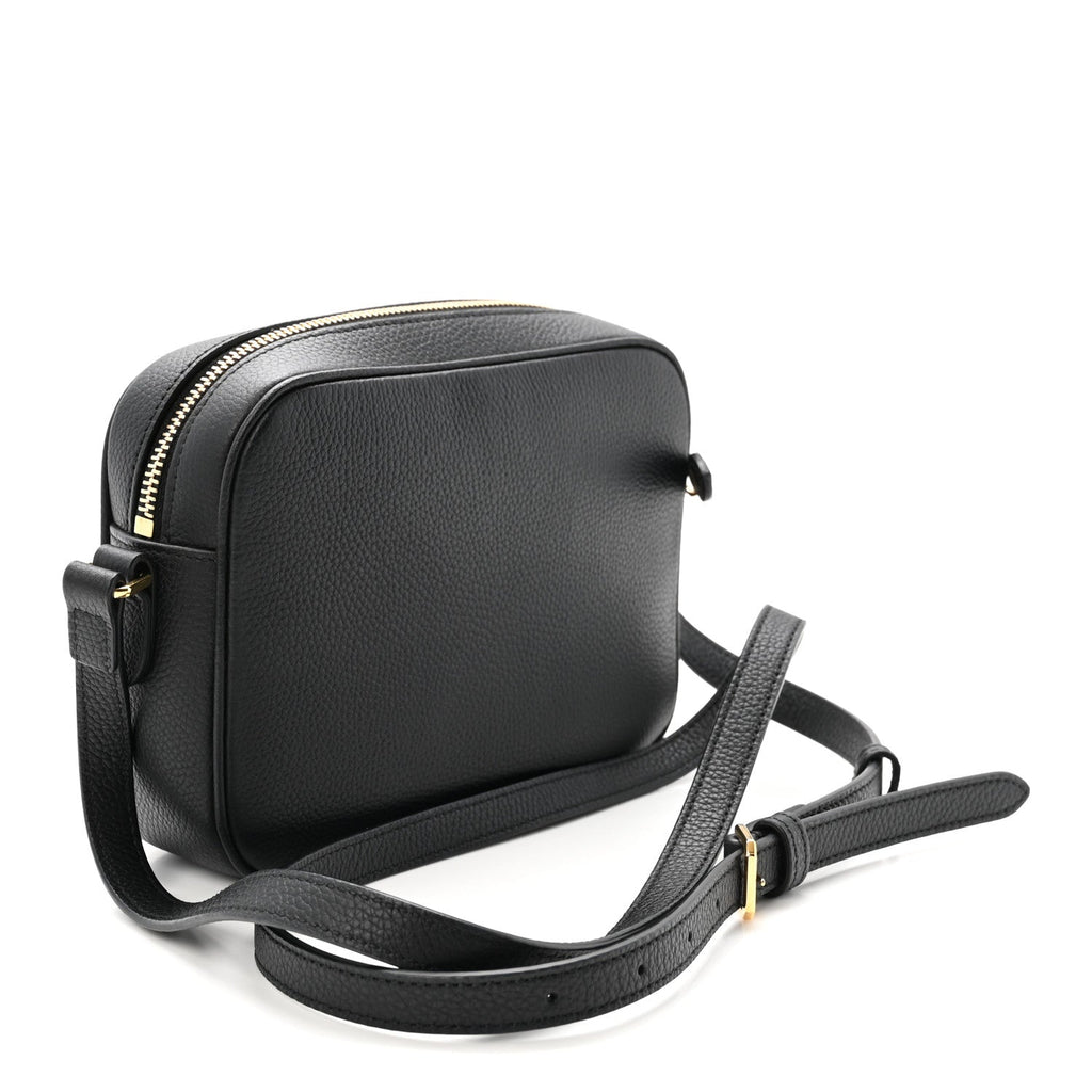 Grained Calfskin TB Small Camera Bag Black