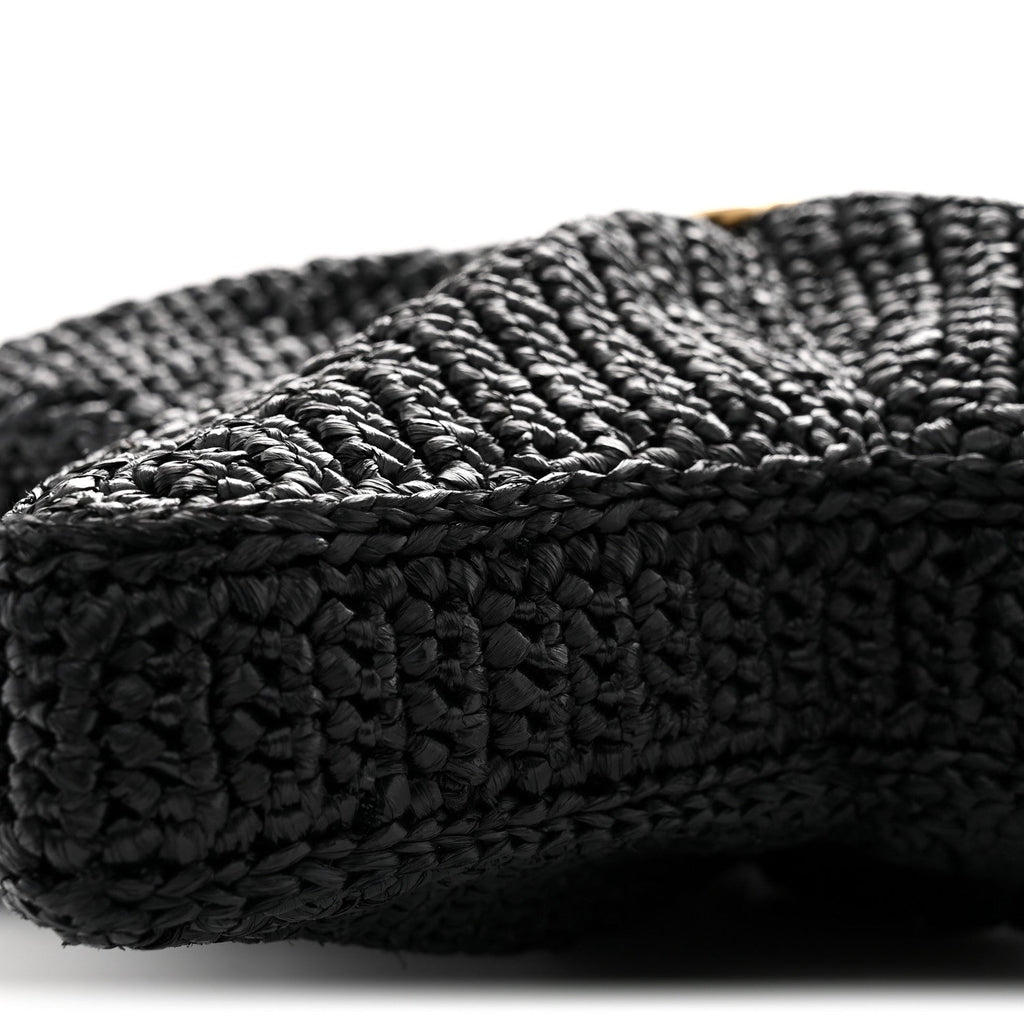 Raffia Star Coco Beach Bag Black