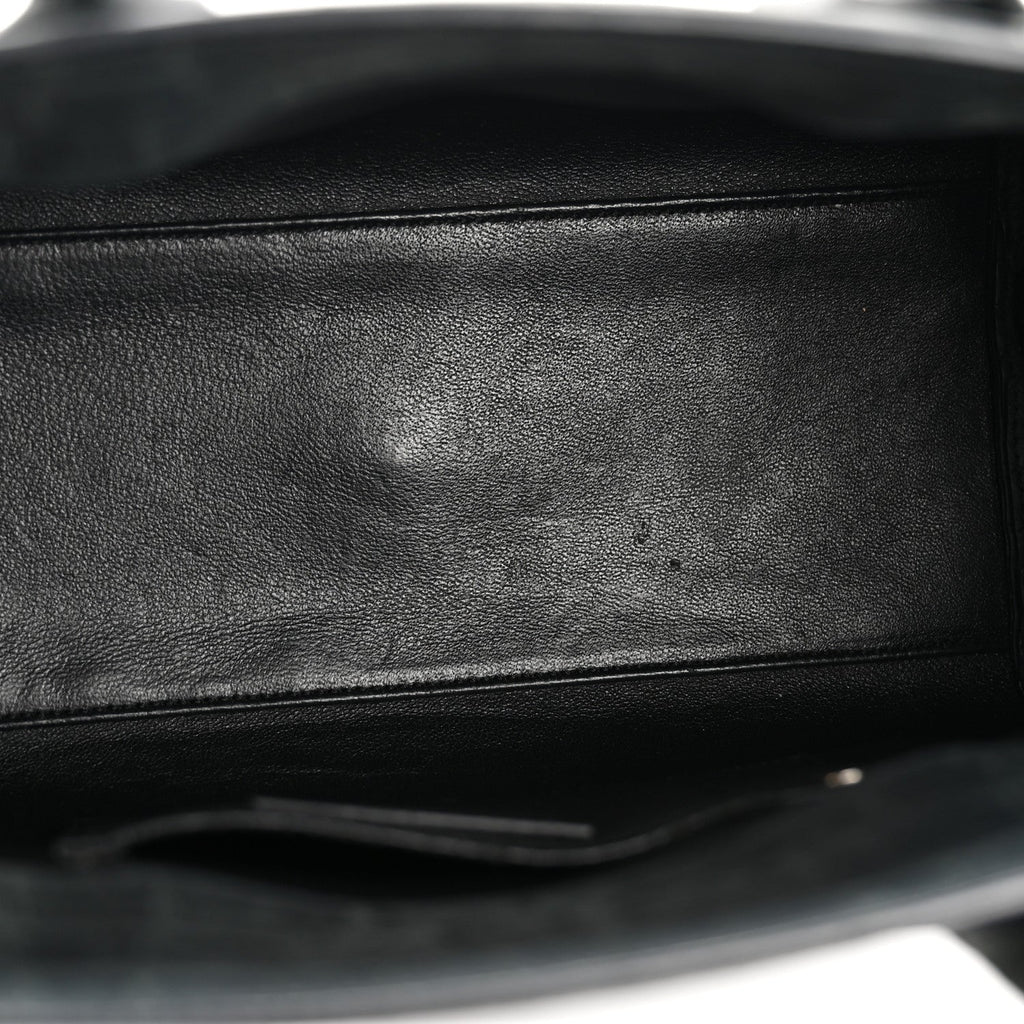 Calfskin Crocodile Embossed Baby Sac de Jour Dusty Black
