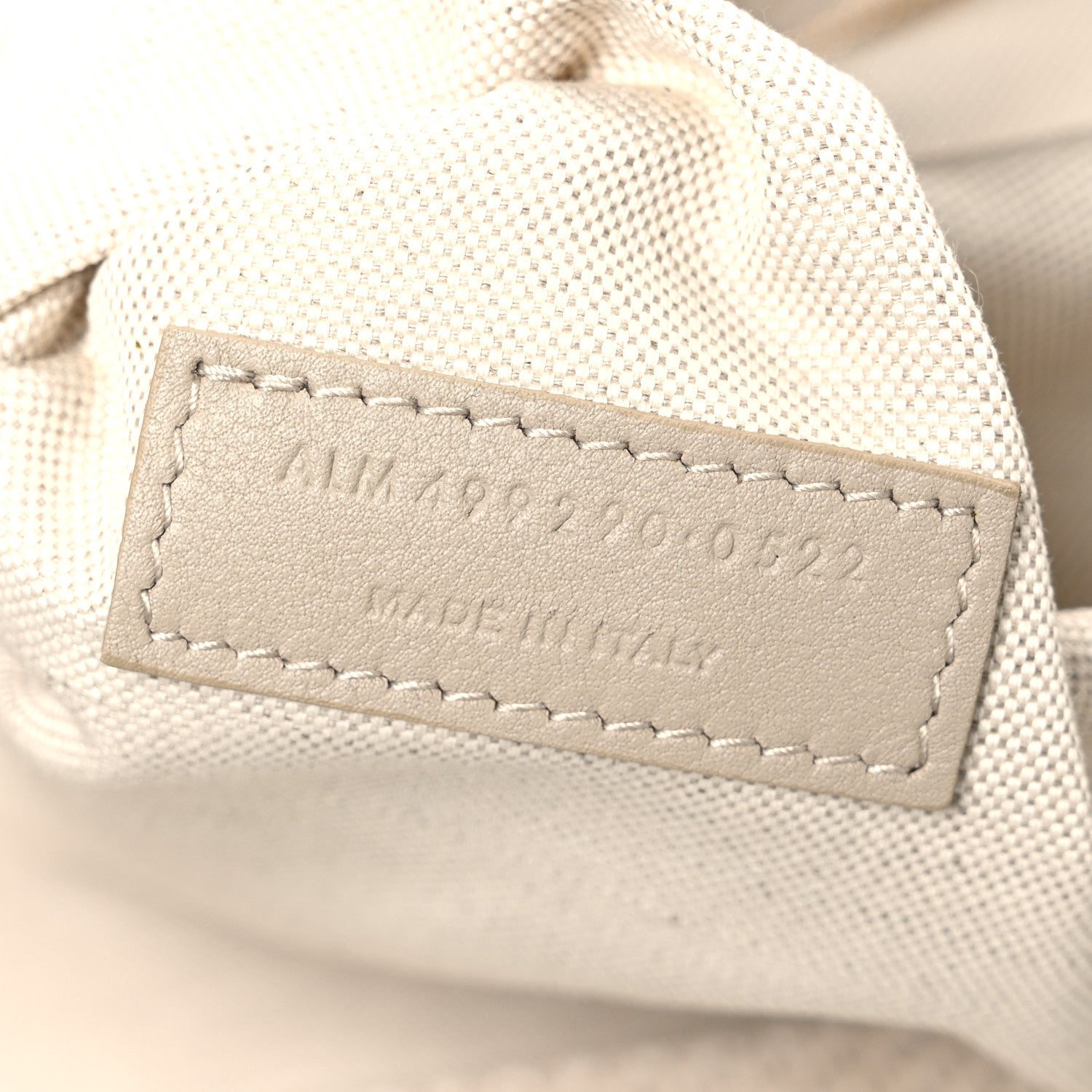 Linen Calfskin Rive Gauche Tote Beige Sea Salt