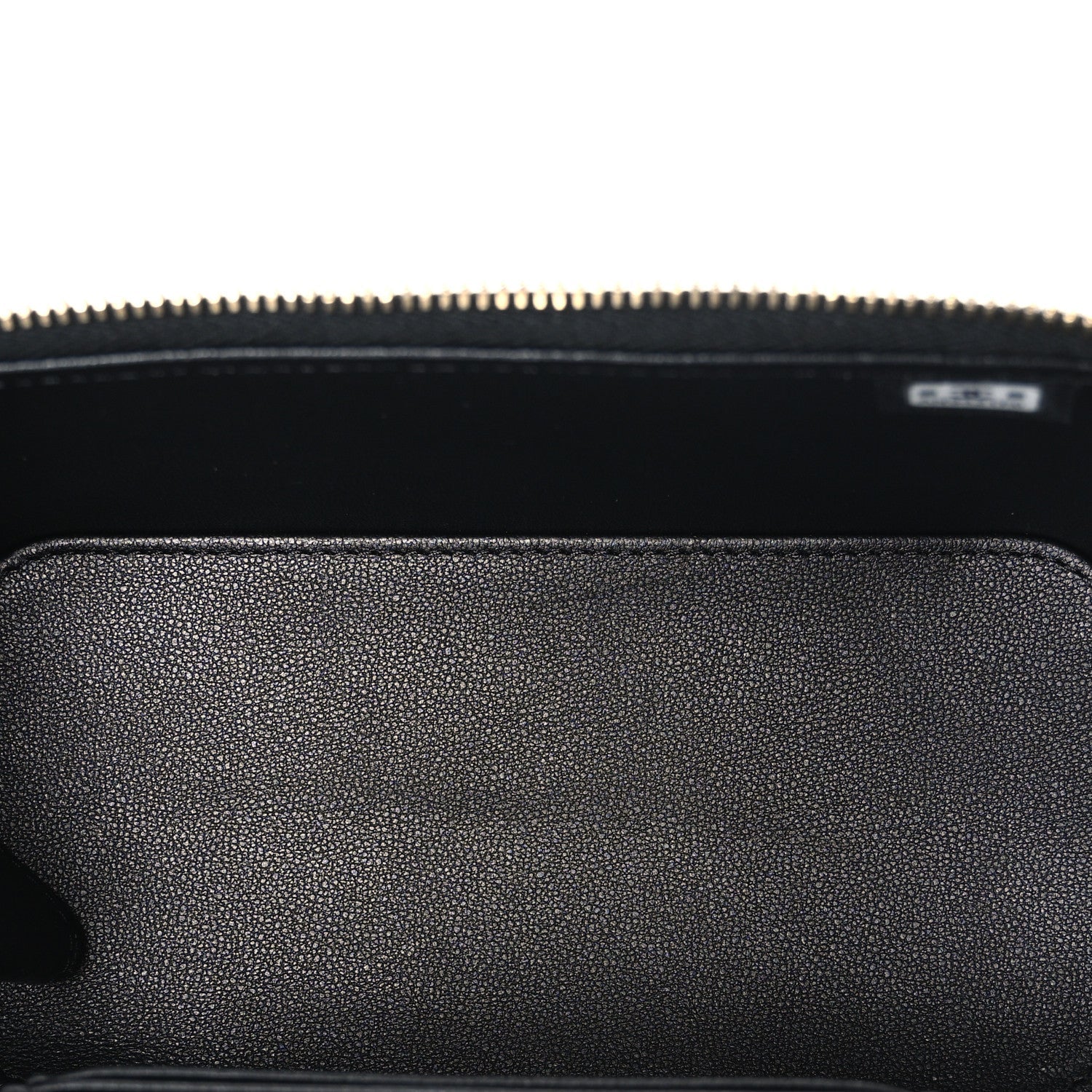 Tweed Sequin Small Top Handle Vanity Case With Chain Black White