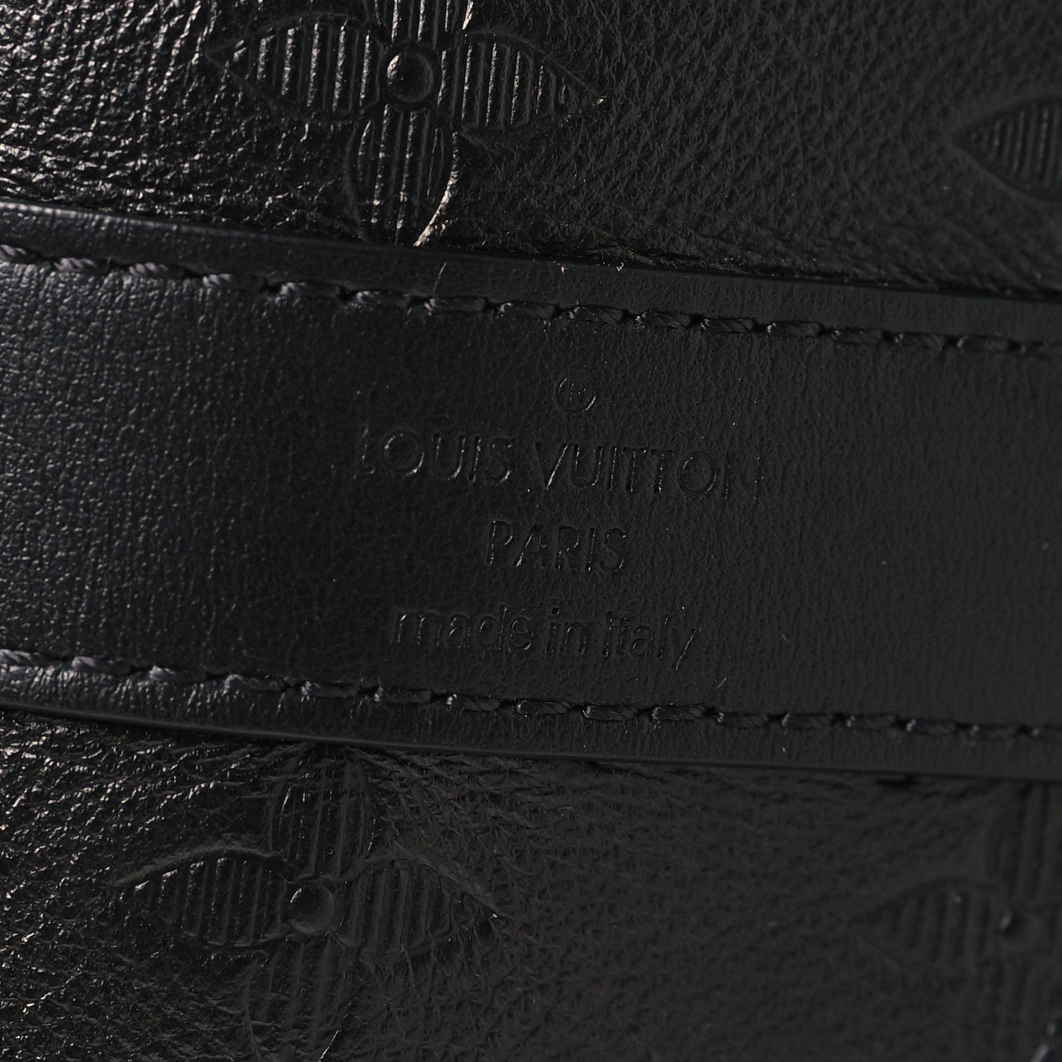Calfskin Shadow Monogram Keepall Bandouliere 50 Black