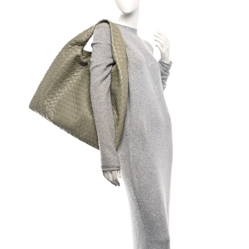 Calfskin Intrecciato Large Hop Travertine
