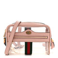 Vinyl Web Mini Ophidia Transparent Shoulder Bag Perfect Pink