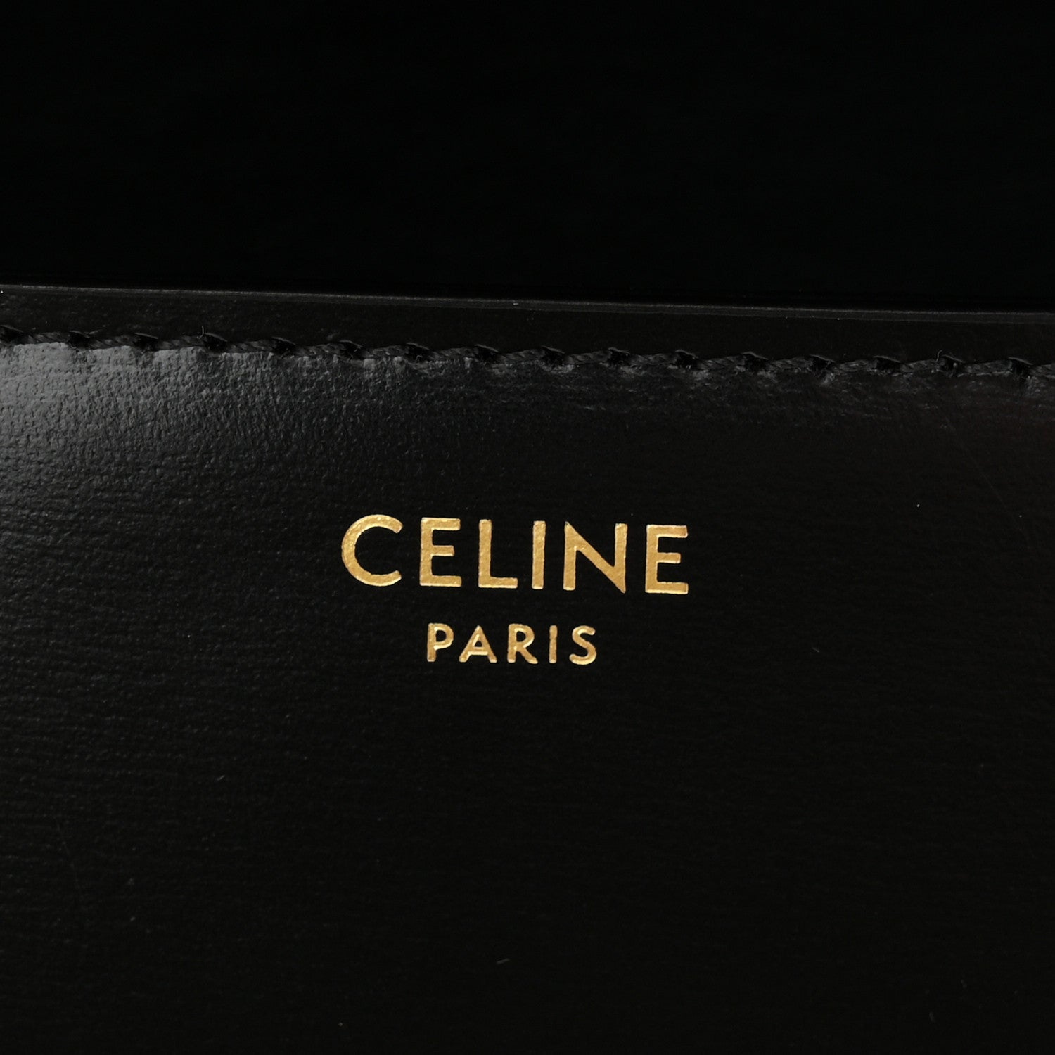 Shiny Calfskin Triomphe Shoulder Bag Black