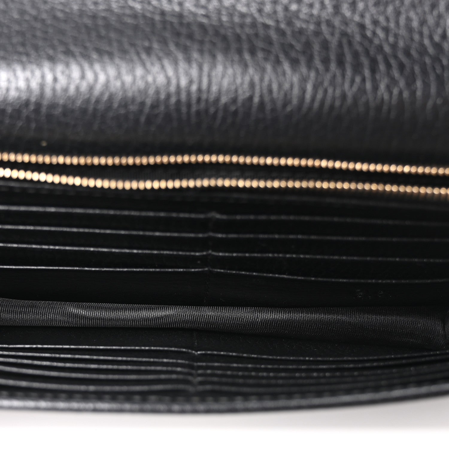 Dollar Calfskin Interlocking G Chain Wallet Black