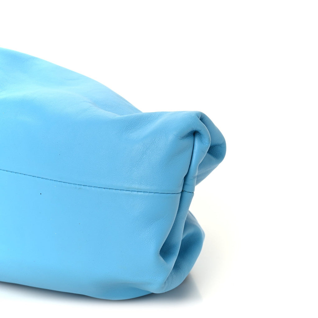 Smooth Butter Calf The Pouch Oversized Clutch Sky Blue